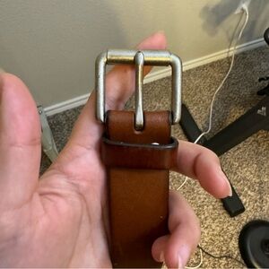 Men’s J. Crew brown belt, size 32, made in USA